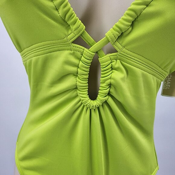 Michael Kors Size 14 Limeade One Piece Swimsuit NWT $118 MSRP - Picture 6 of 10
